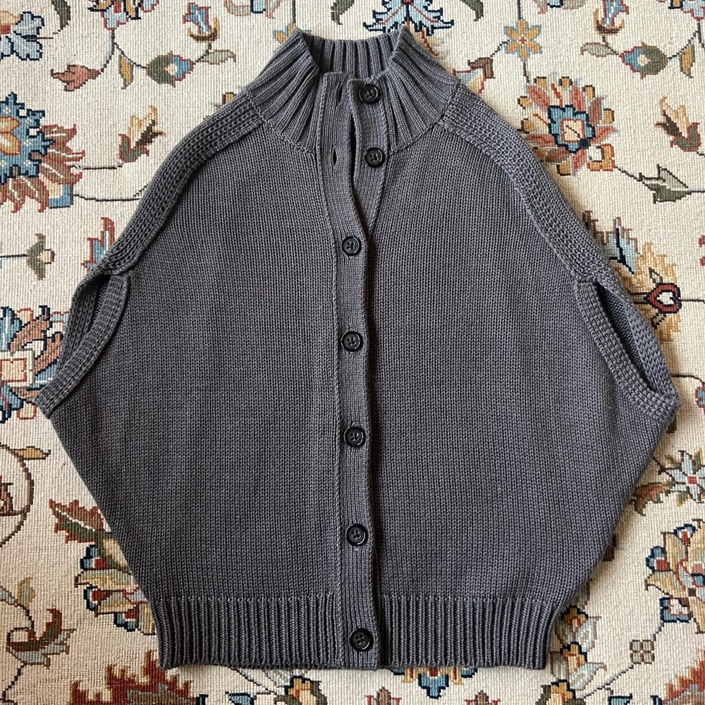 Banana Republic Merino Wool blend Grey Button-Up Cardigan Poncho